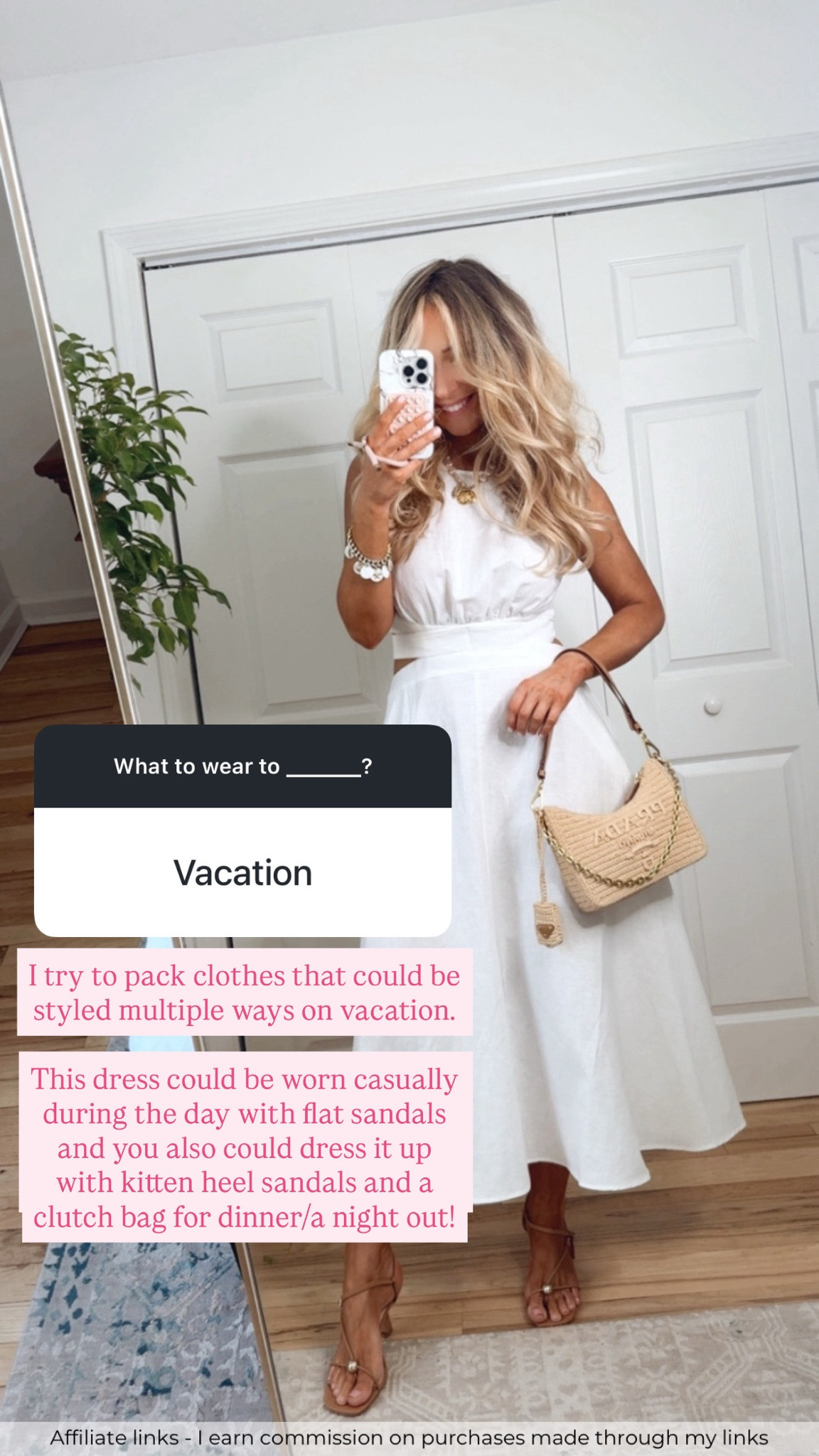 Affiliate links - I earn commission on purchases made through my links | white summer dress
Vacation outfit