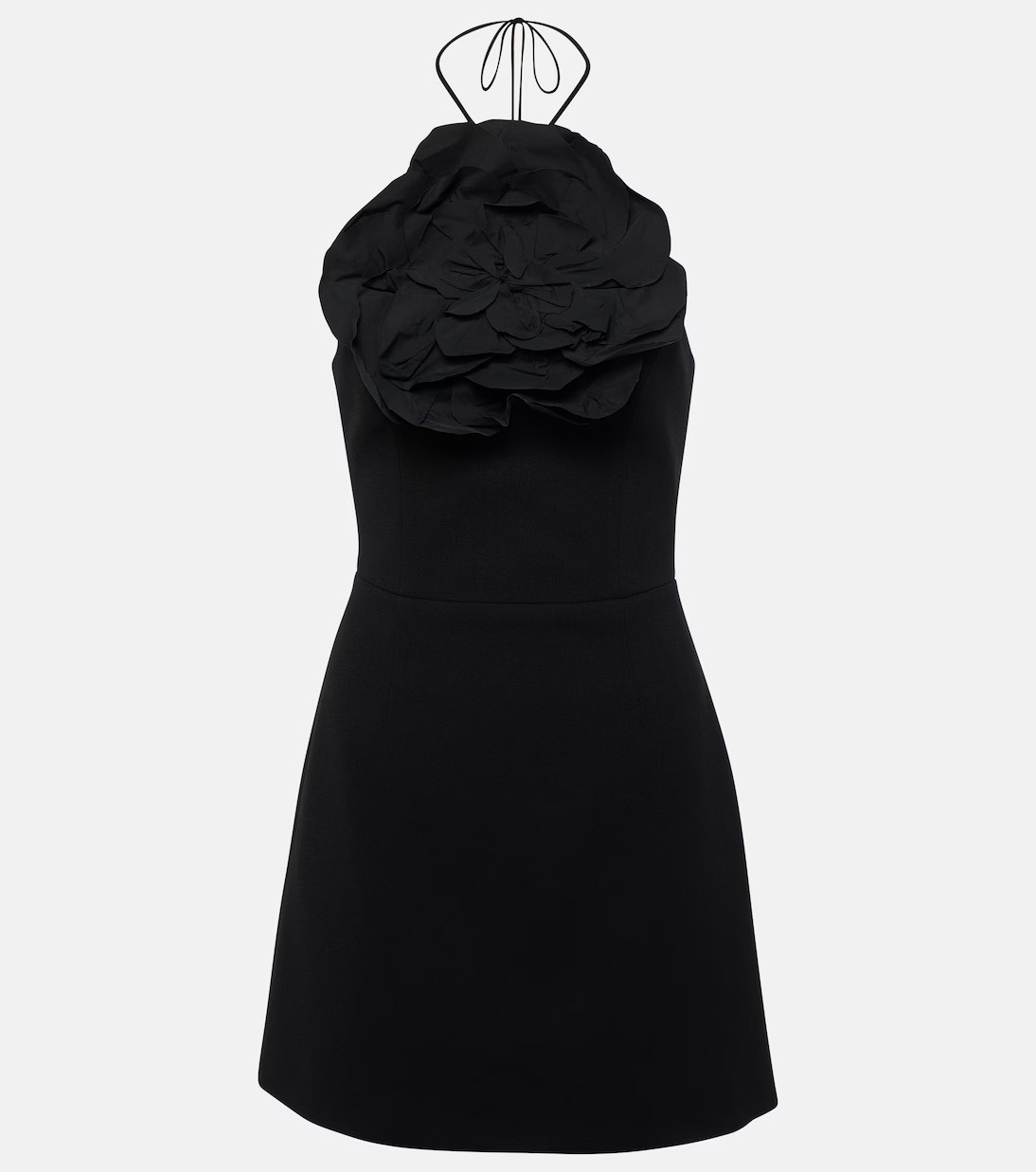 Odetta floral-appliqué halterneck minidress | Mytheresa (UK)