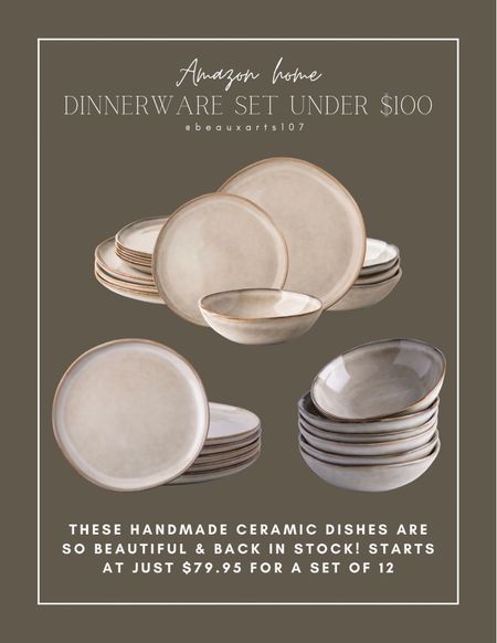 Shop this beautiful ceramic handmade dinnerware set back in stock for under $100!!

#LTKhome #LTKfindsunder100 #LTKsalealert
