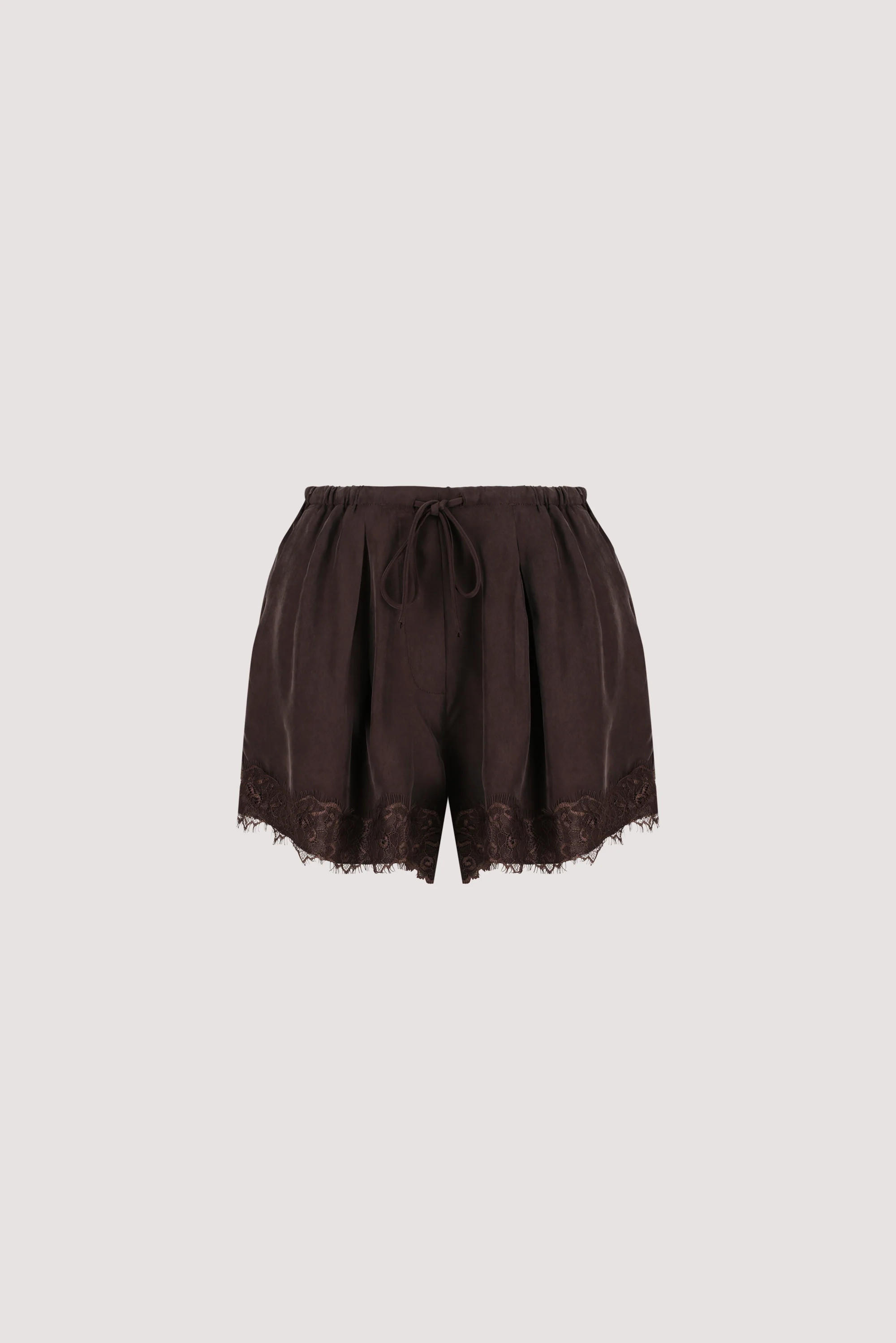 ANDREA PLUM CHOC CUPRO LACE SHORT | DISSH
