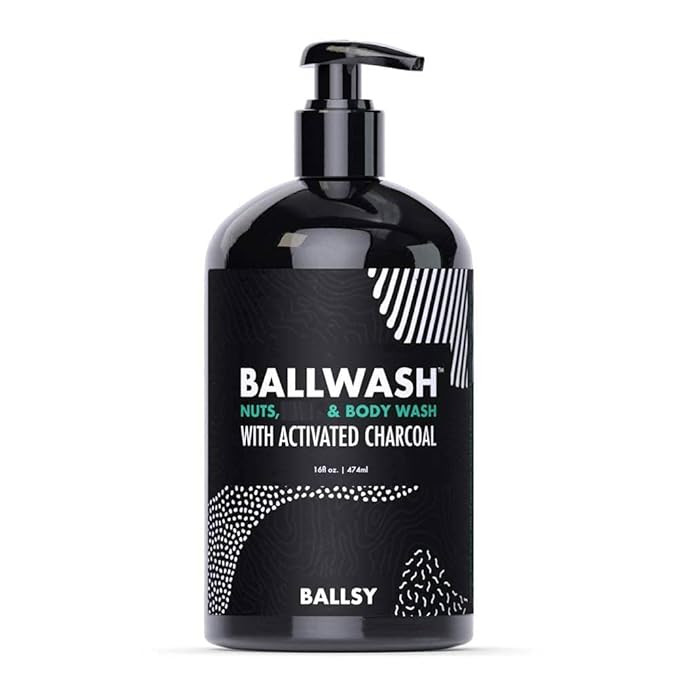 Ballsy Ballwash Charcoal Body Wash for Men - Moisturizing Men’s Bodywash with Coconut Oil – S... | Amazon (US)