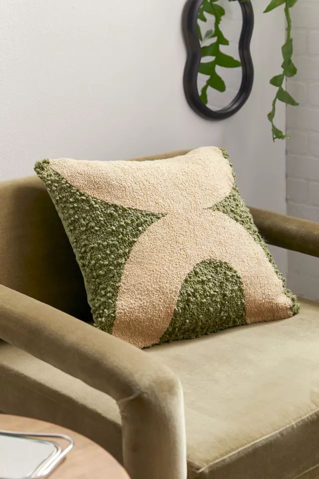 Boucle Square Throw Pillow | Urban Outfitters (US and RoW)