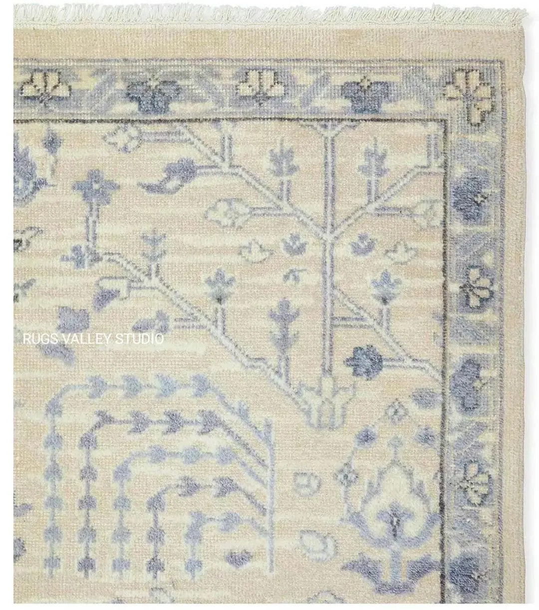 Eastview Hand Knotted Wool Rug, Ivory Oushak Rug, Wool Area Rug for Living Room, Bedroom, Dining ... | Etsy (US)