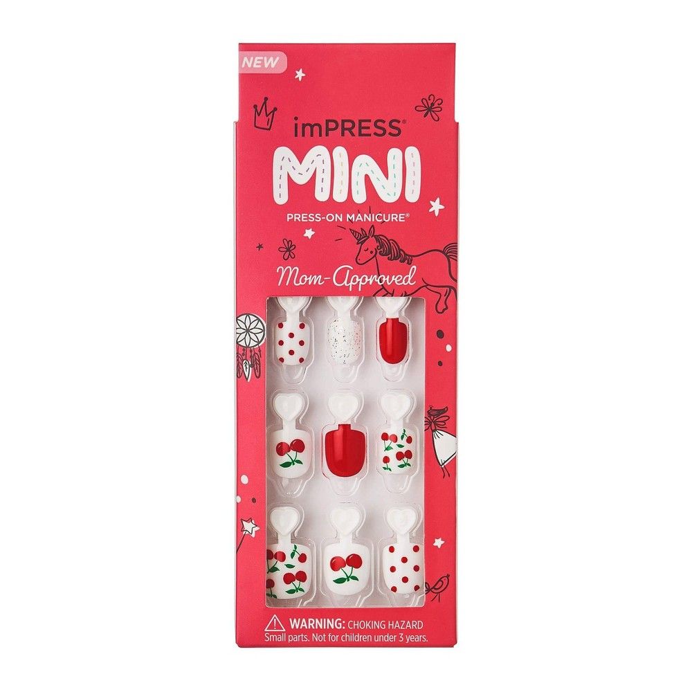 Kiss imPRESS Mini Press-On Nails for Kids - Cutie Pie - 20ct | Target