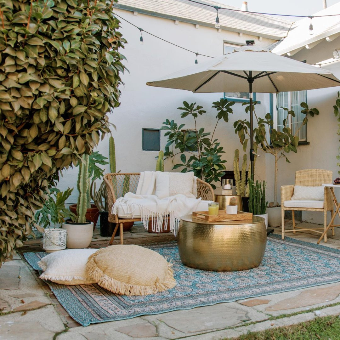 Hammered Metal Storage Patio Coffee Table - Opalhouse™ | Target