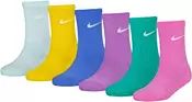 Nike Little Kids' Performance Basic Crew Socks - 6 Pack | Dick's Sporting Goods | Dick's Sporting Goods