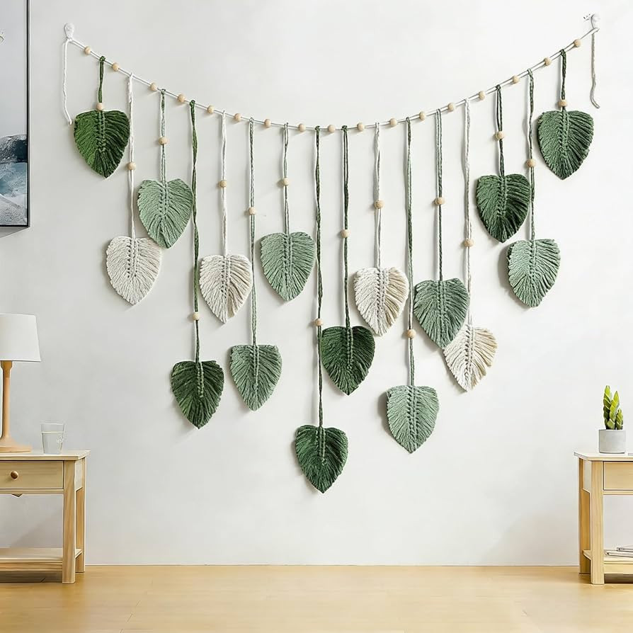 Macrame Wall Hanging, 47x29 inch Large Boho Woven Tapestry Wall Decor Chic Home Wall Art Modern B... | Amazon (US)