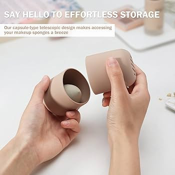 BEZOX Makeup Sponge Holder, Silicone Beauty Sponge Case with Double-Sided Vent Design for Quick D... | Amazon (US)