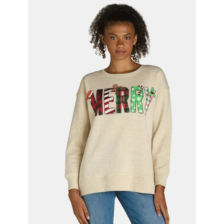 Holiday Time Women’s Graphic Sweatshirt with Long Sleeves, Sizes S-3XL | Walmart (US)