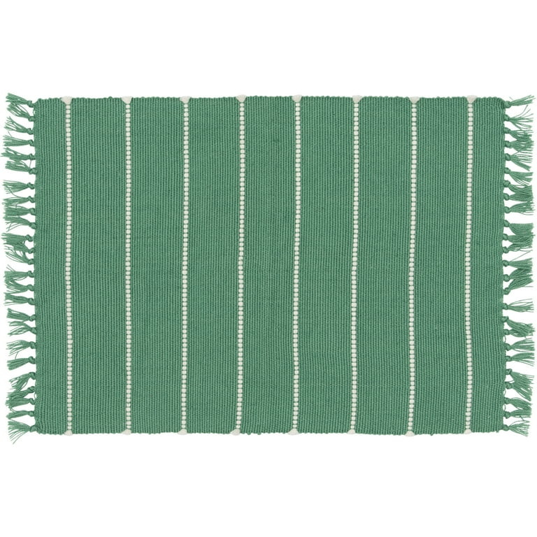 Mainstays by Becky G. & Alejandra Green Stripe Outdoor Accent Rug, 24" x 36" | Walmart (US)