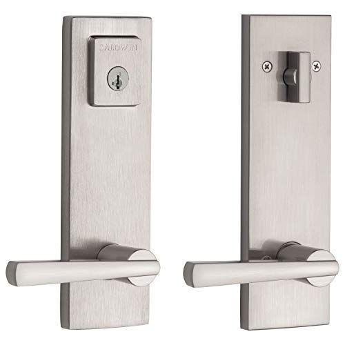 Baldwin Spyglass Single Cylinder Front Door Handleset Featuring SmartKey Security in Satin Nickel, P | Amazon (US)