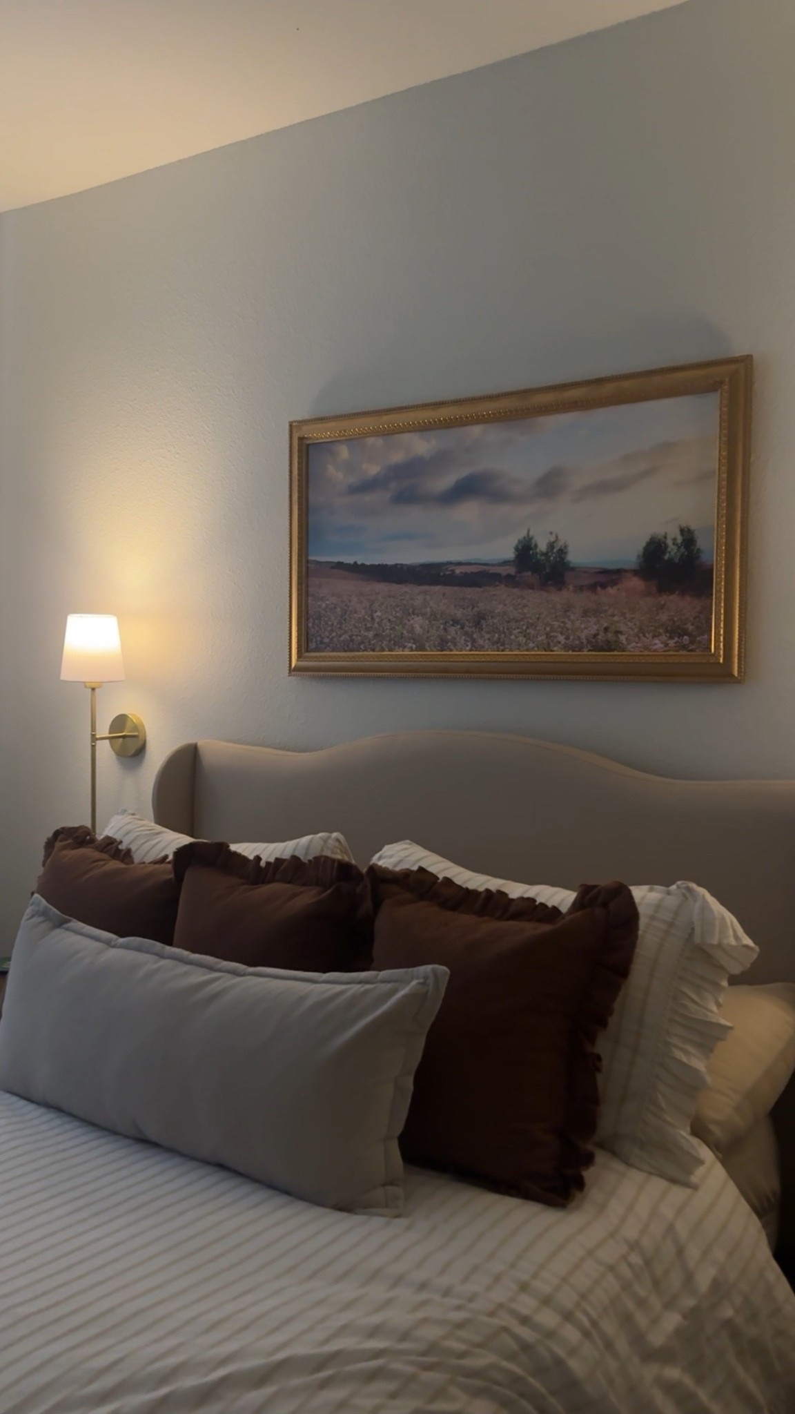 My bedding & sconces! 