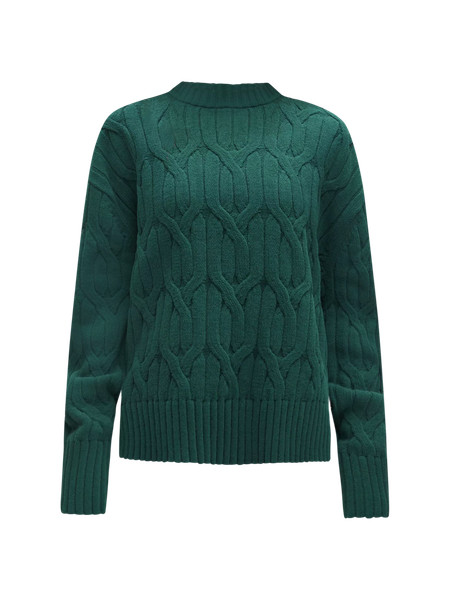 Cable-Knit Oversized Crewneck | Women's Sweaters | lululemon | Lululemon (US)