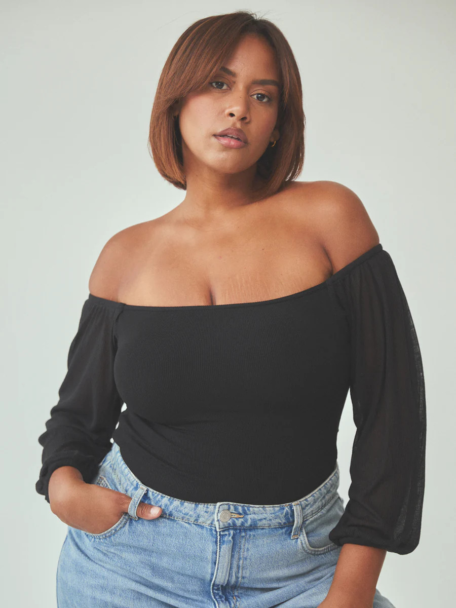 Puff Sleeve Off The Shoulder Brami | Klassy