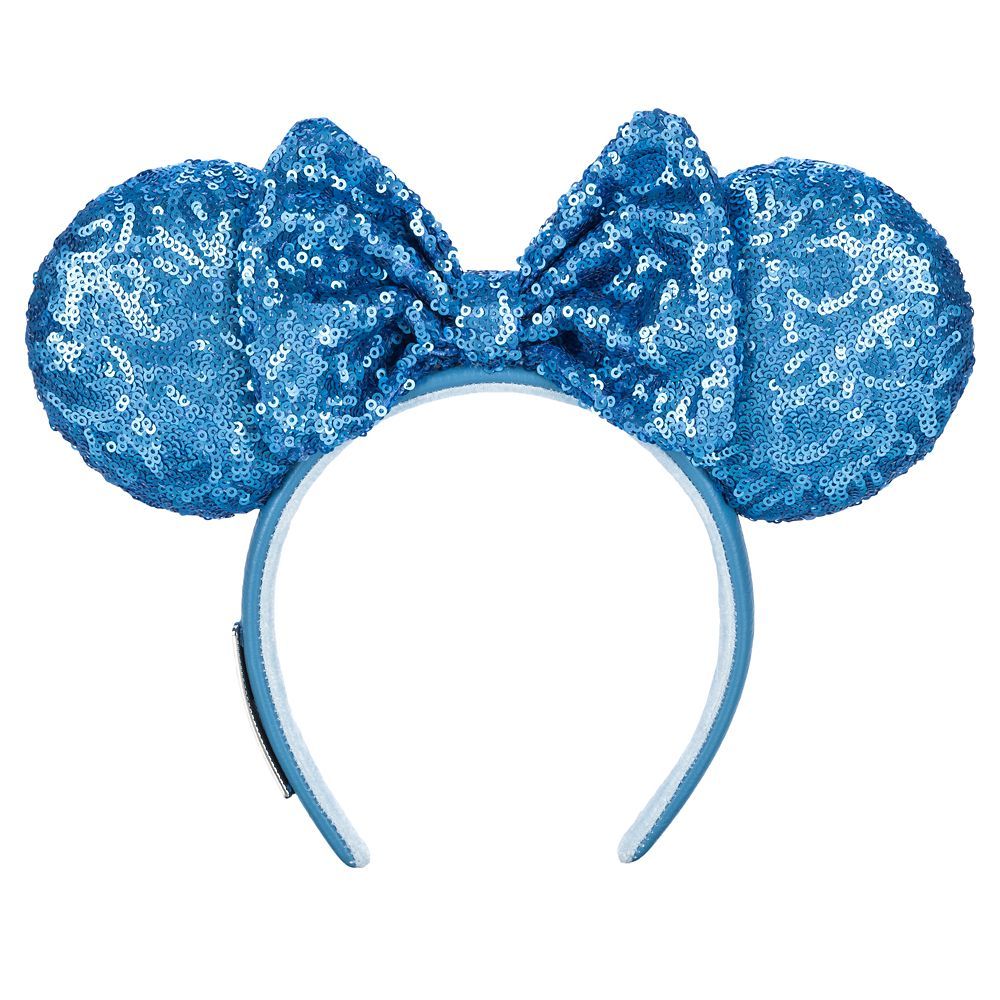 Minnie Mouse Sequined Loungefly Ear Headband for Adults – Hydrangea | Disney Store