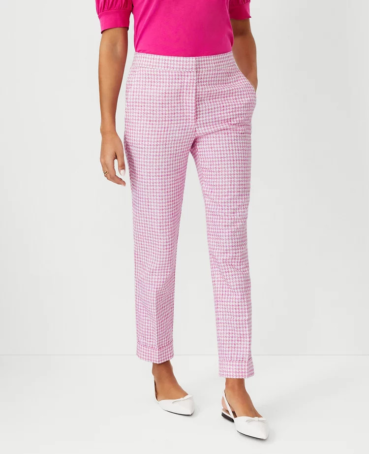 The Houndstooth High Waist Ankle Pant | Ann Taylor (US)