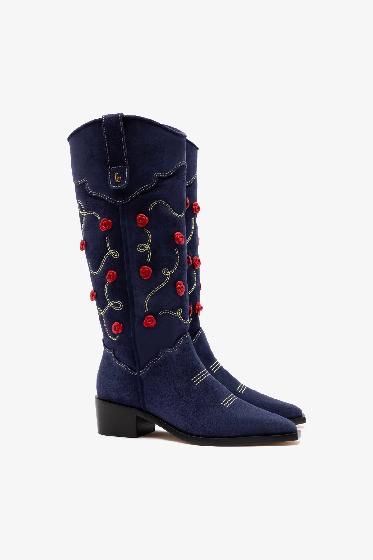 Paloma Boot In Navy Suede | Larroude