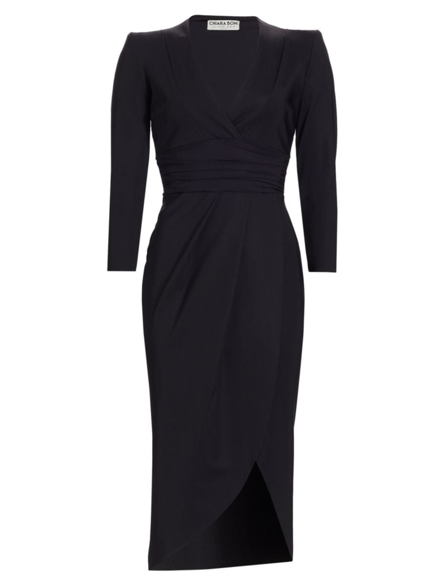 Verilla Shoulder-Pad Cocktail Dress | Saks Fifth Avenue