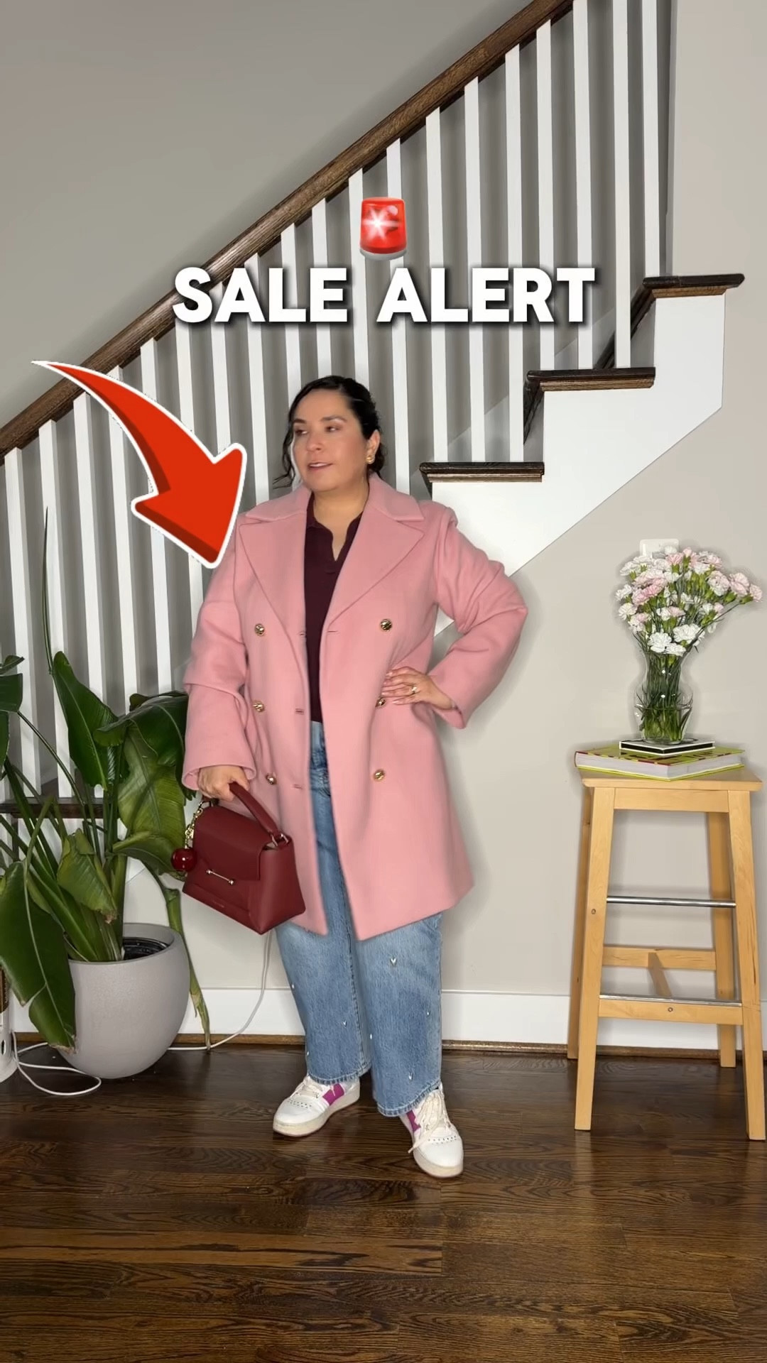 Sale alert on this coat. One of those easy pieces that works perfectly for in-between winter and spring days.
The fit is slightly oversized, which makes it great for everyday outfits and easy layering.
Paired it with my petite jeans (wearing 31P, no hemming needed), white sneakers, and a polo in the same tone as my bag. I love this burgundy and pink combination, it feels rich and feminine while still being effortless for daily wear.
Also carrying one of my favorite bags: a beautiful oxblood piece with very rich color and understated design. It’s one of those accessories that always gets compliments.

#LTKPetite #LTKSaleAlert #LTKootd