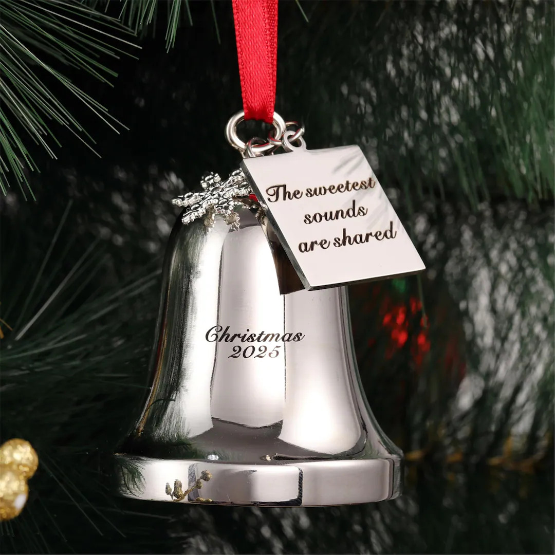 Personalized Christmas Bell Ornament, Engraved Holiday Decoration - Etsy | Etsy (US)