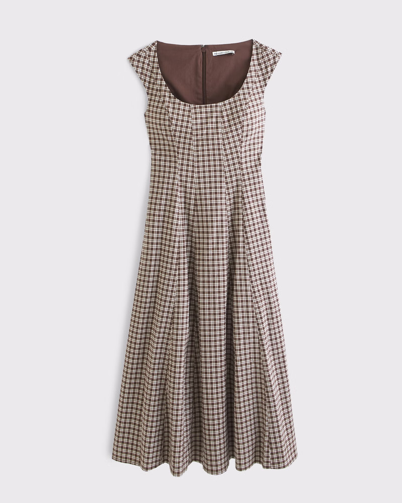The A&F Mila Cap Sleeve Midi Dress | Abercrombie & Fitch (US)