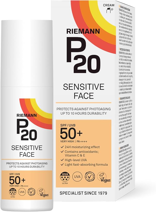 RIEMANN P20 Sensitive FACE SPF50+ UV Protection Cream, 50 Grams | Non Greasy Highly Effective Pro... | Amazon (UK)