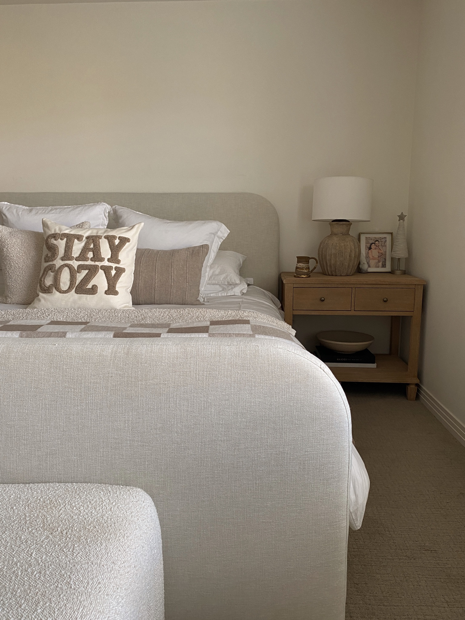 This is your sign to upgrade your bedroom! We finally added this beautiful bed to our king mattress and it elevated the room!! 

#bedroomfurniture #bedroomdecor #neutralbedroom 

#LTKhome #LTKHoliday #LTKGiftGuide