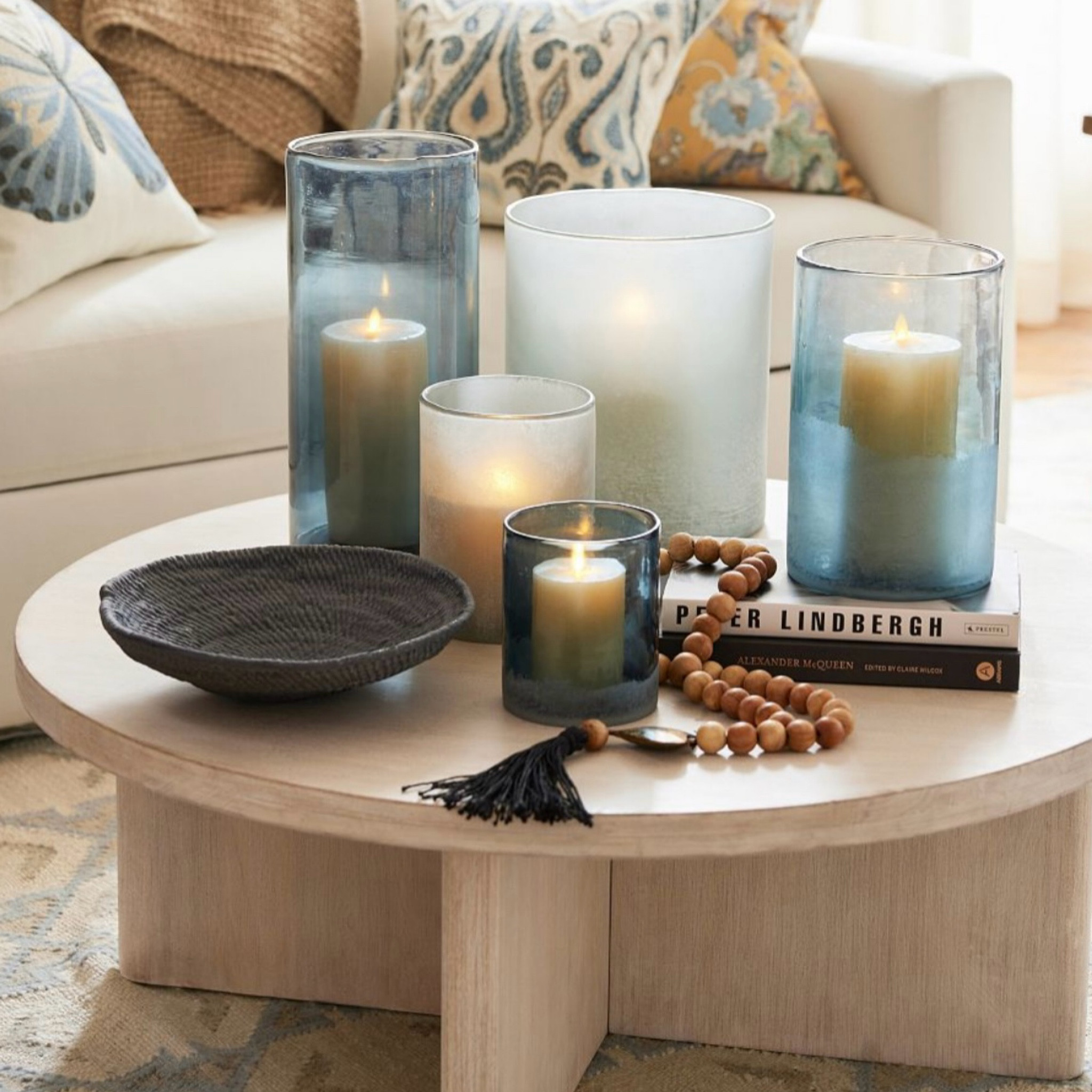 Bring the calm of the coast into your living room with these serene blue candle holders🌊 Pottery Barn’s Coastal Lookbook never fails to inspire me! 

Coastal Living / Coastal Decor / Modern Coastal / Living Room Furniture / Glass Candle Holders / Ava Ketels / Ketels Coast / Light Wood / Living Room Table / Glass Beads / Bead Garland / Faux Candles / Living Room / Rug / Coastal Rug / Decor Books 

#LTKHome #LTKSeasonal #LTKStyleTip