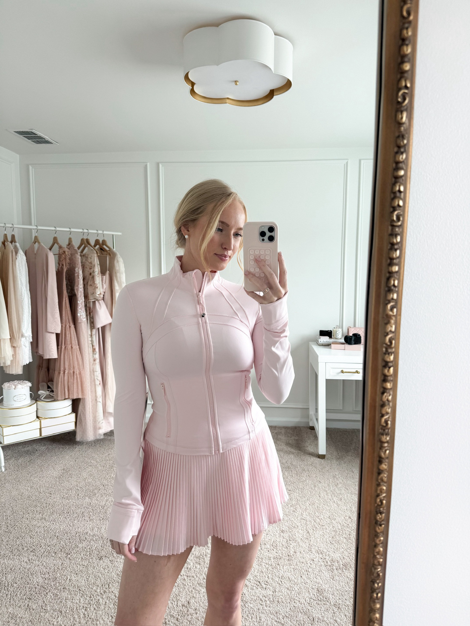 This Lululemon set is perfect for working out or running errands. I’ve paired this zip up jacket with the pleated skirt. I love this color for spring. 

#LTKSeasonal #LTKstyletip #LTKfitness