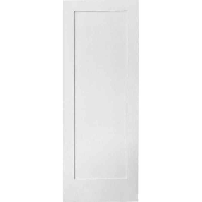 ReliaBilt Shaker 24-in x 80-in White 1-Panel Solid Core Primed Pine Wood Slab Door | Lowe's