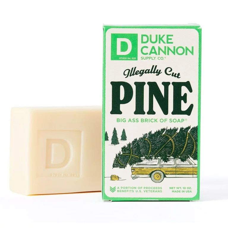 Duke Cannon Big Ass Brick of Soap - Illegally Cut Pine - Fresh Cut Pine Scent, 10 oz Bar Soap for... | Walmart (US)