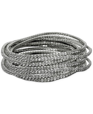 GUESS 10-Pc. Set Crystal Stretch Bracelets  & Reviews - Bracelets - Jewelry & Watches - Macy's | Macys (US)