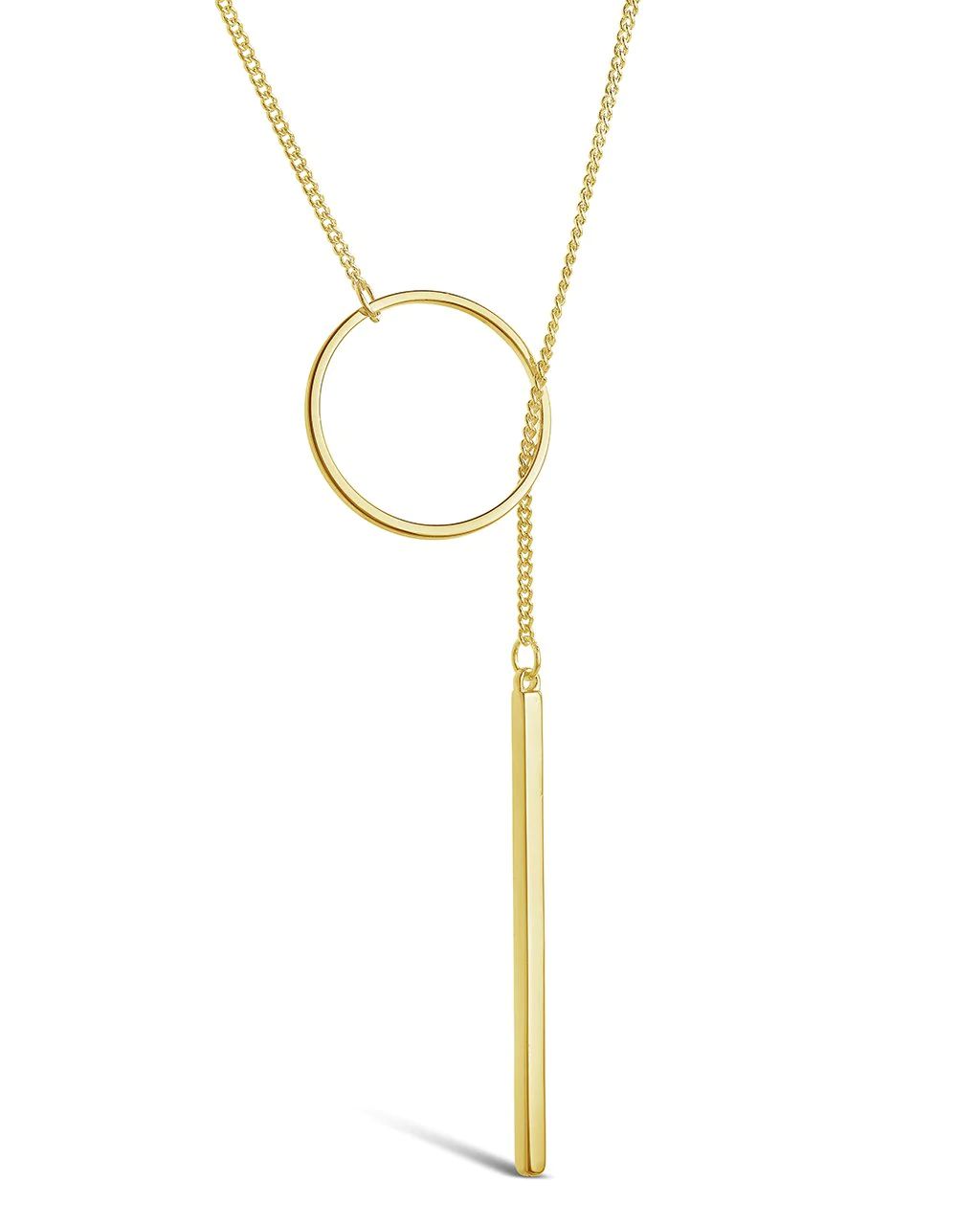 Layering Circle and Bar Lariat Necklace | Sterling Forever