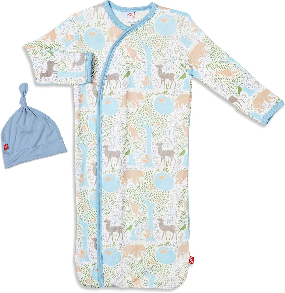 Magnificent Baby Baby Magnetic Modal 2 Piece Gown and Hat Set | Amazon (US)