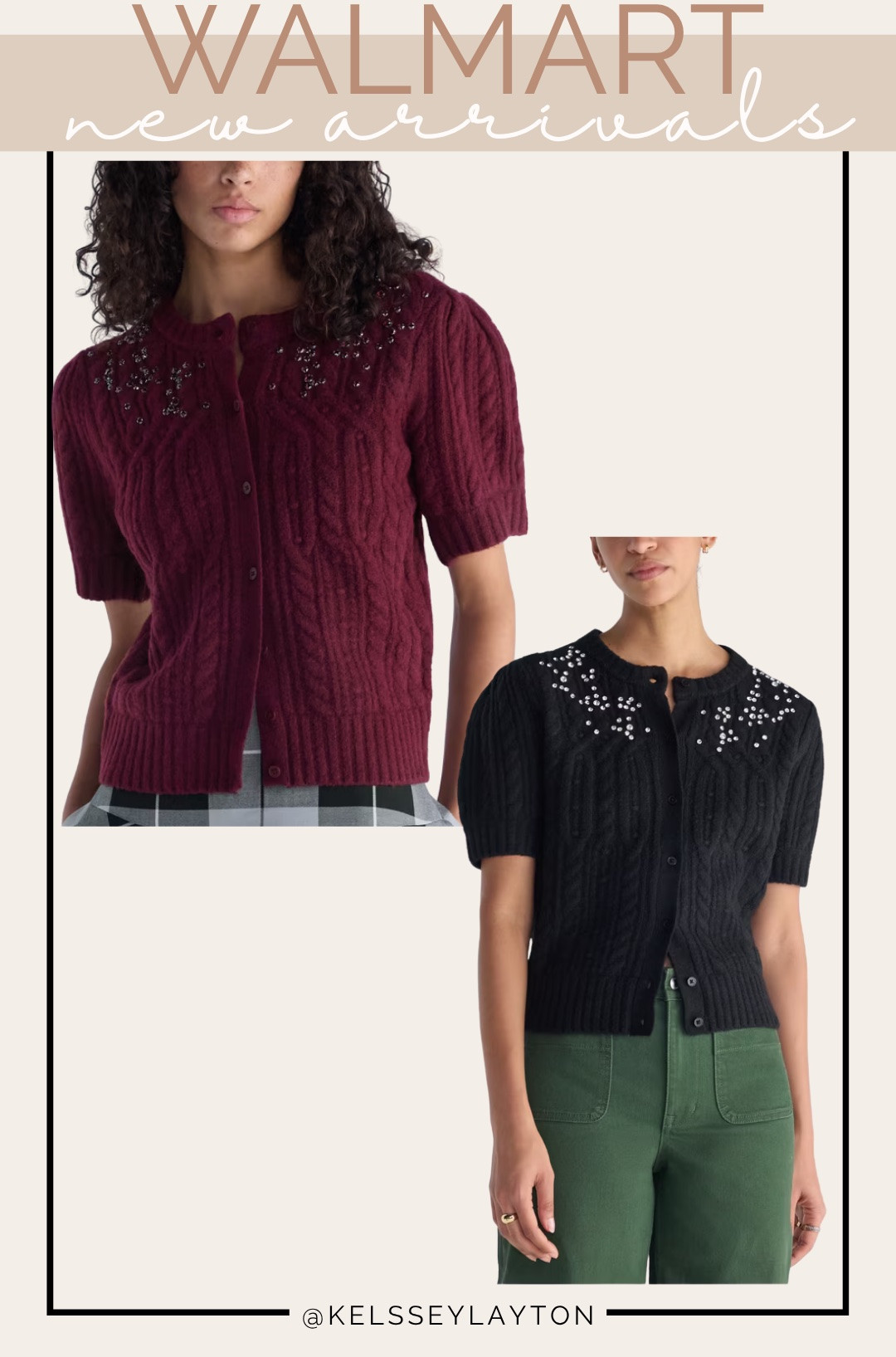 This short sleeve cable knit sweater has the prettiest embellishments along the neckline

#LTKootd
