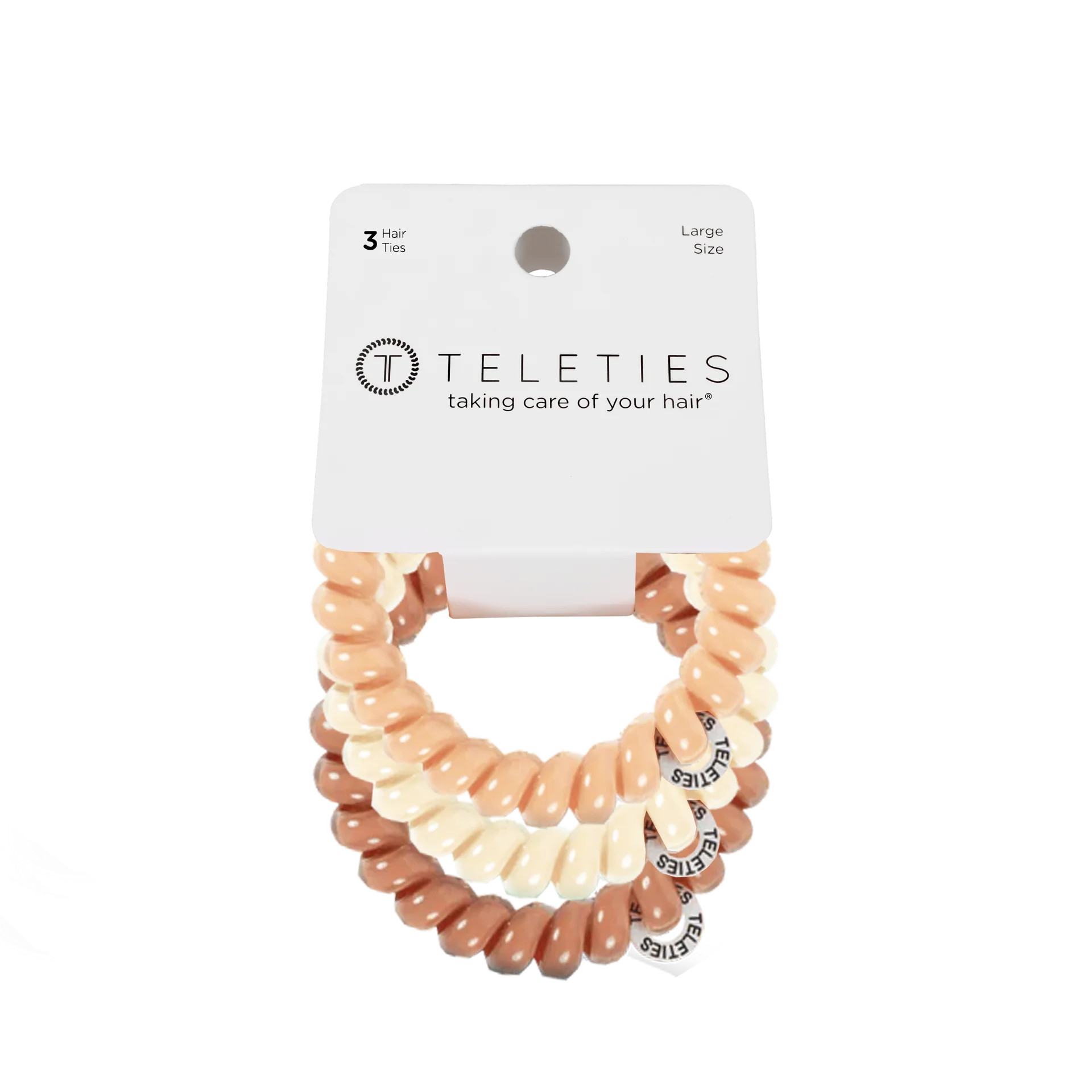 Teleties Spiral Hair Ties, For the Love of Nudes, Large, 3 ct | Walmart (US)