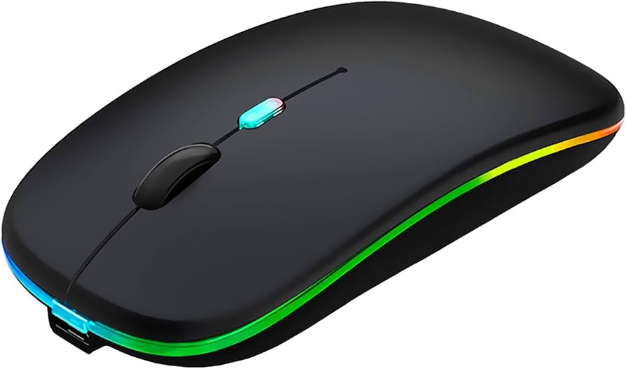 Amazon.com: WREANU Wireless Bluetooth Mouse,LED Rechargeable Silent Slim Laptop Mouse,Portable(BT... | Amazon (US)