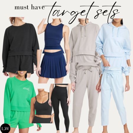 Target Sunday!! All the athleisure and I am loving it!! These sets are perfect for travel / spring transition / tennis / and just life… ❤️ 