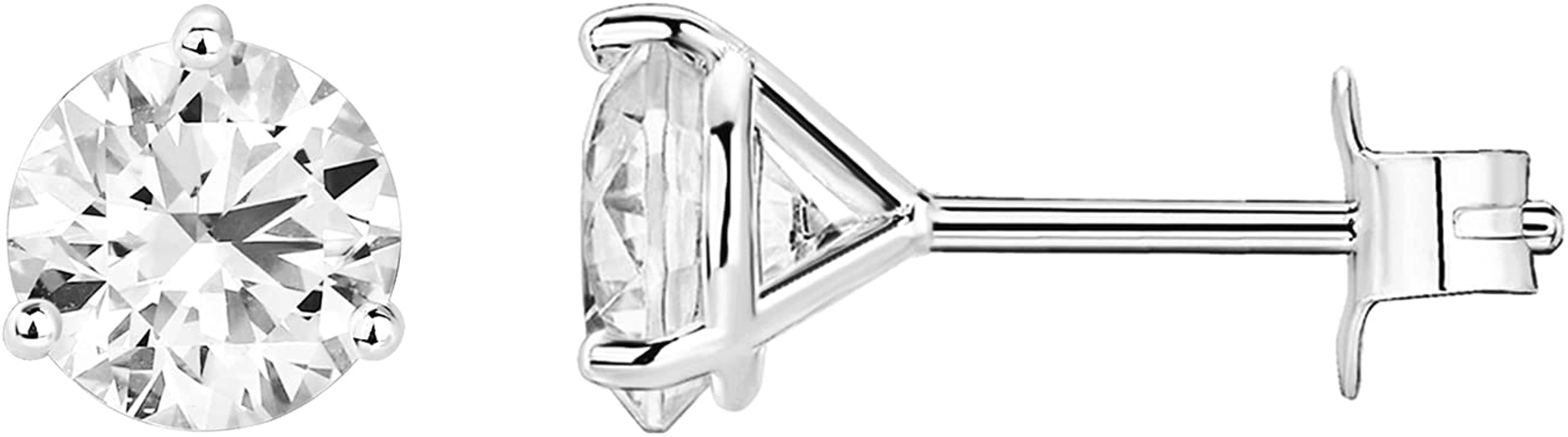 PAVOI 14K Gold Plated Sterling Silver Cubic Zirconia Stud Earrings for Women | Amazon (US)