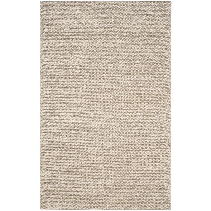 Elle Handmade Flatweave Area Rug in Silver | Wayfair North America