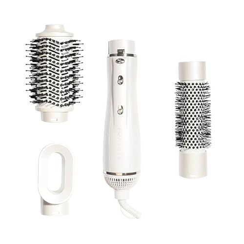 FoxyBae 3-in-1 Blowout Bae Interchangeable Dryer Brush with Tourmaline Ceramic Technology - Includes Blowout Brush, Hot Round Brush & Drying Styler - FrizzFree Shine (Winter White) | Amazon (US)