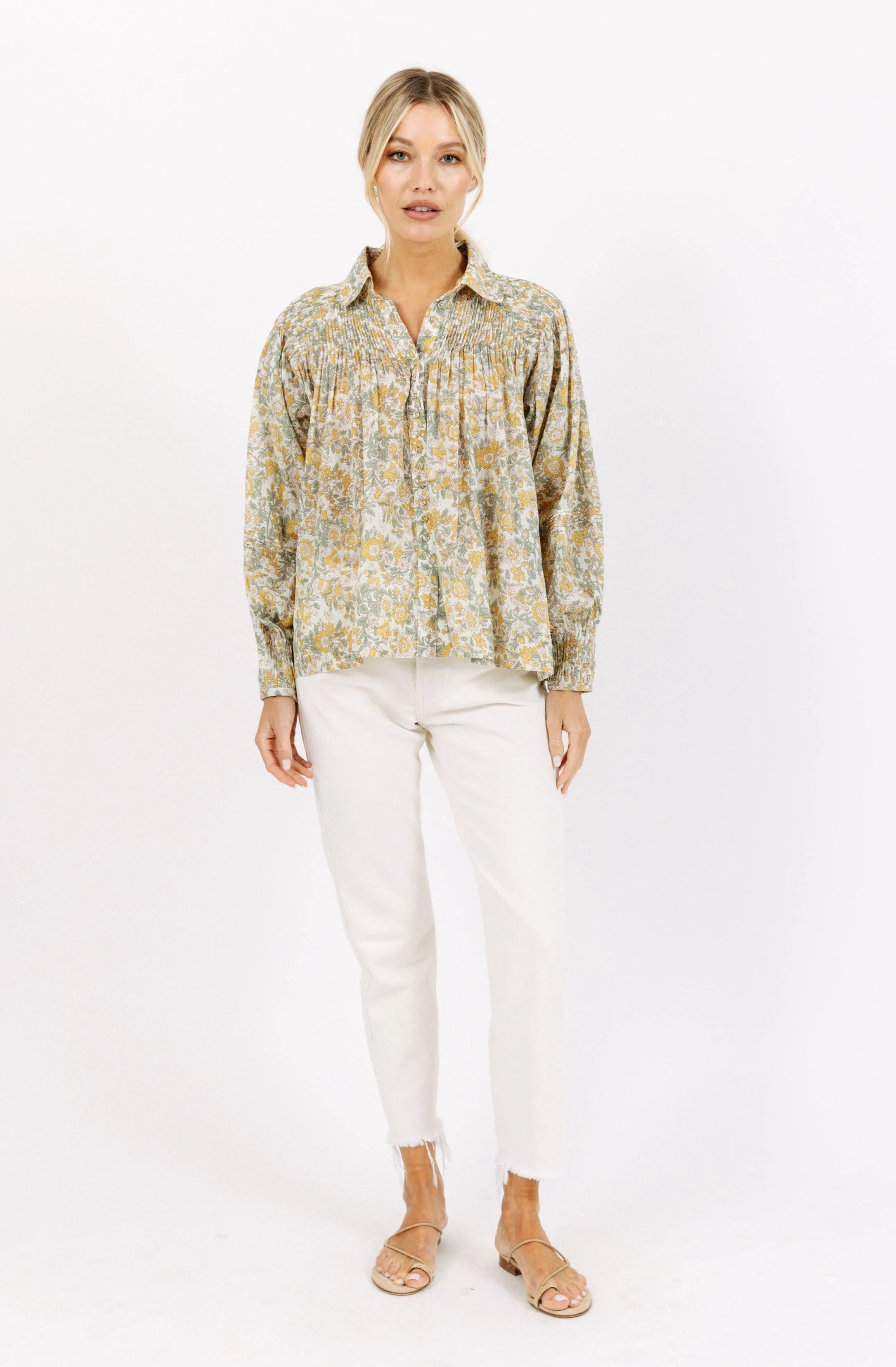 kerala blouse in marigold - MIRTH | MIRTH
