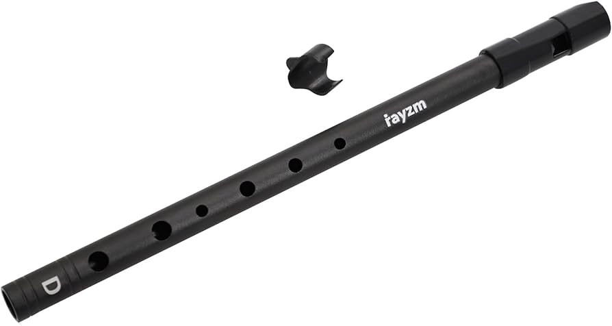 Rayzm Tin Whistle/Irish Whistle, D-Key 6-Hole Aluminum Penny Whistle for Beginners (Black) | Amazon (US)