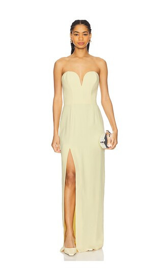 Amanda Uprichard x REVOLVE Cherri Gown in Lemon. - size M | Revolve Clothing (Global)