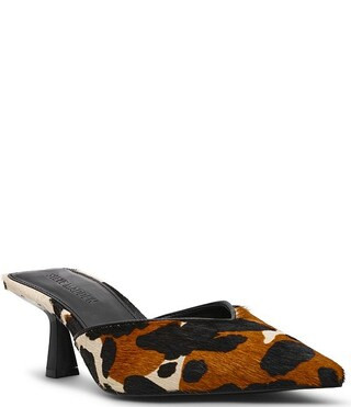 Mod-A Cow Print Haircalf Mules | Dillard's