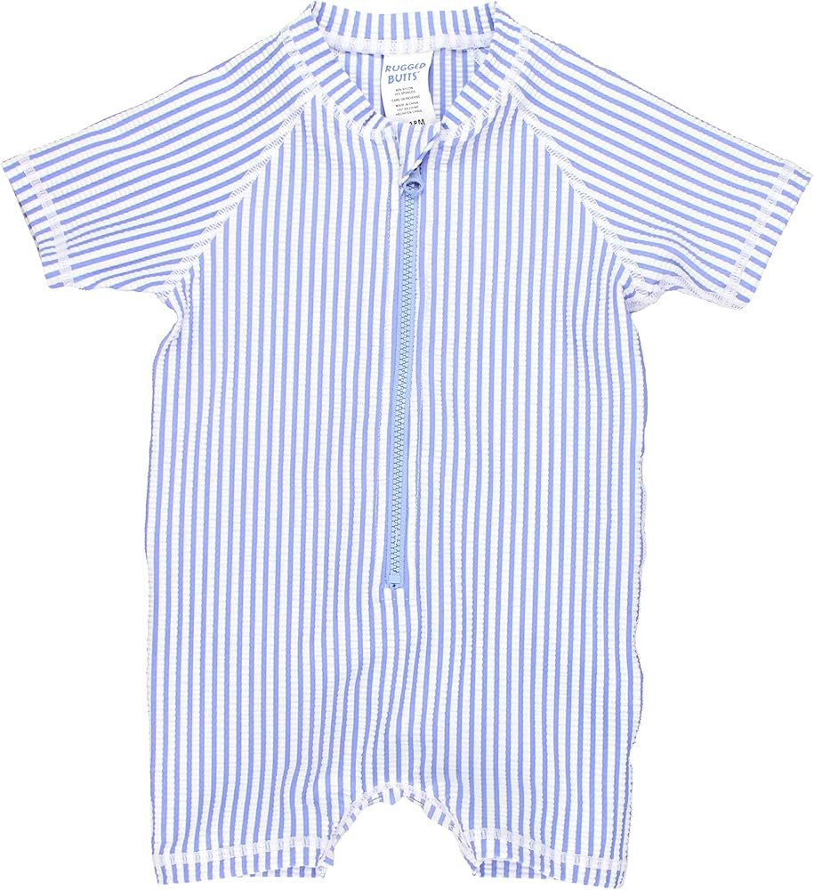 RUGGEDBUTTS Baby/Toddler Boy Swimsuit, One Piece Zipper Rash Guard Sunsuit with UPF 50+ Sun Prote... | Amazon (US)