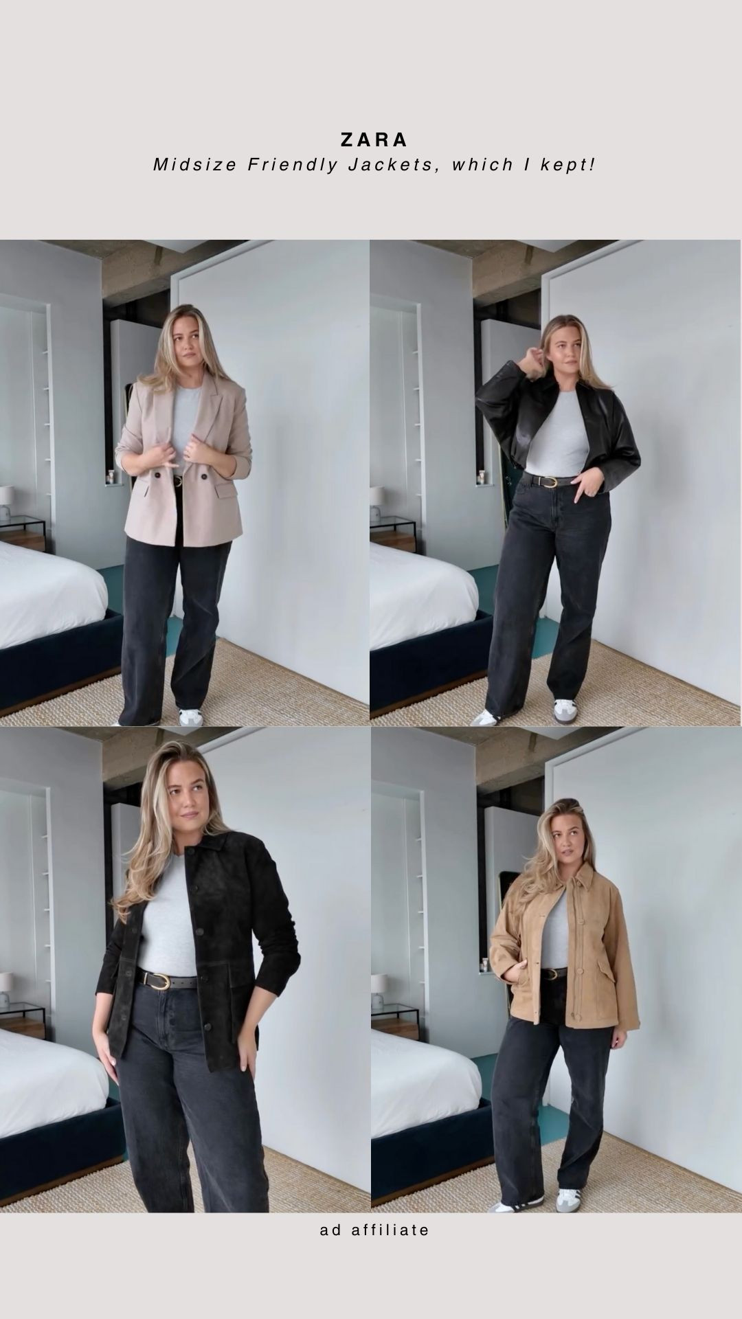 X4 Zara Jackets, which I loved and kept from my Zara Order 🙌🏻

I wear all XL and XXL in Zara Sizing, and these Jackets were particularly well-fitting. 

Autumn Style, Autumn Fashion, New In Season, Wardrobe Staples, Transitional Style, Transitional Fashion, Autumn Jacket, Bomber Jacket, Suede Jacket, Double Breasted Blazer  

#LTKuk #LTKeurope #LTKautumn