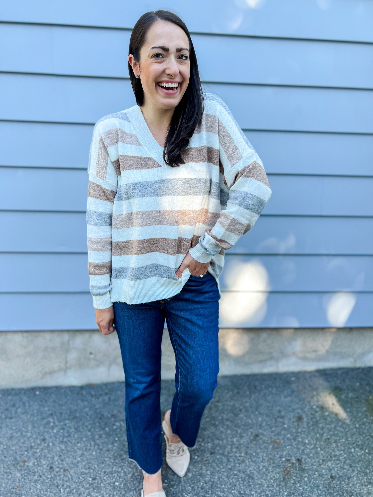 Walmart tops
Sweater: small
Jeans: size 4
Mules: sized up half 

#LTKunder50 #LTKSeasonal #LTKstyletip