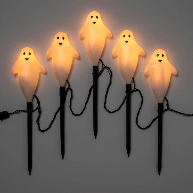 5ct Incandescent Clear Ghost Halloween Pathway Stake Lights - Hyde & EEK! Boutique™ | Target