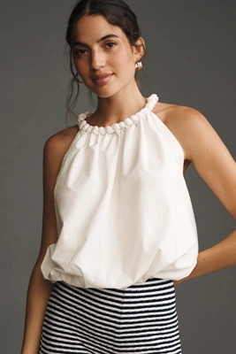 By Anthropologie Braided Bubble-Hem Tank Top | Anthropologie (US)